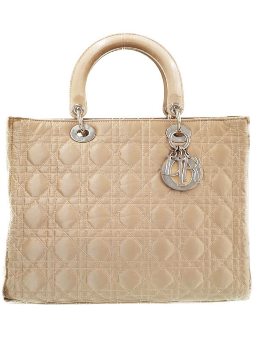 Christian Dior Lady Dior tote bag Beige Cream nude Pink geometric cannage